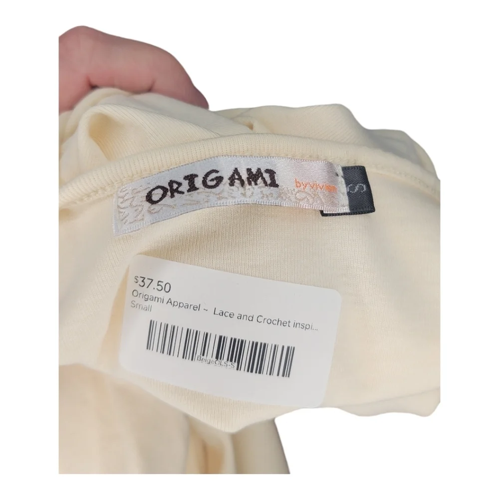 ✨️NWT✨️ ORIGAMI by Vivian - Cream Lace & Crochet - Picture 6 of 15